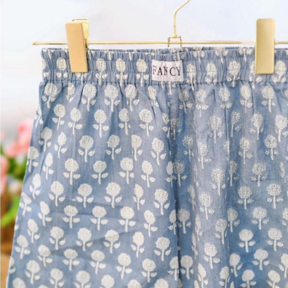 Blue Floral Skirt